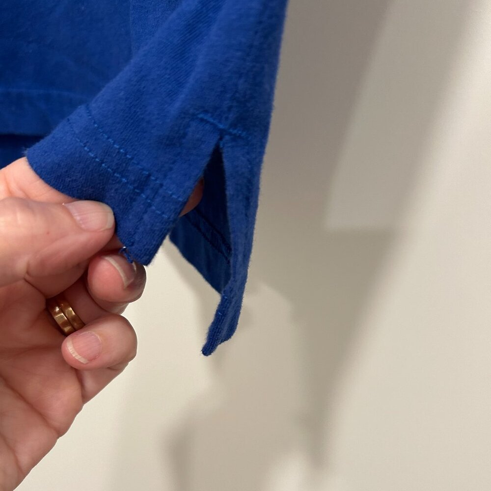 PEANUTS Joe Cool spellout Snoopy blue t-shirt (XS) - Picture 4 of 6